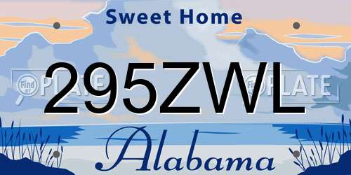 295ZWL Alabama License Plate