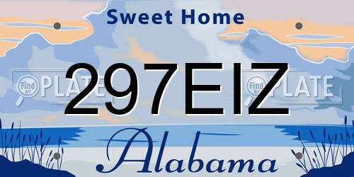 297EIZ Alabama License Plate