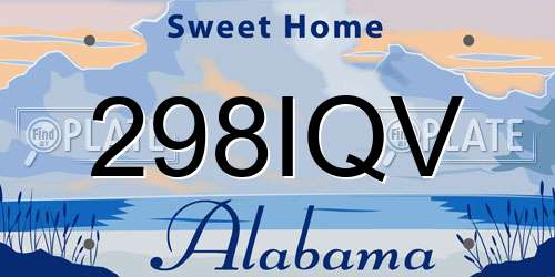 298IQV Alabama License Plate