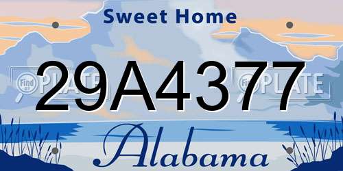 29A4377 Alabama License Plate