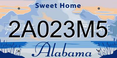 2A023M5 Alabama License Plate