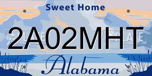 2A02MHT Alabama License Plate