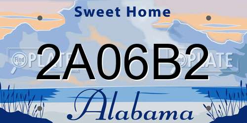 2A06B2 Alabama License Plate