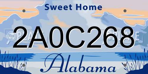 2A0C268 Alabama License Plate