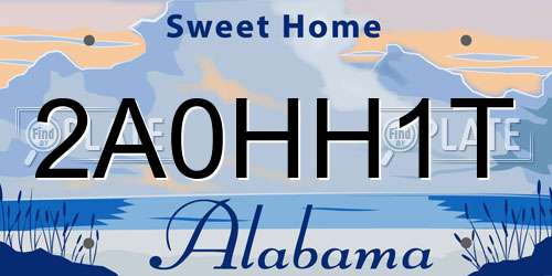 2A0HH1T Alabama License Plate