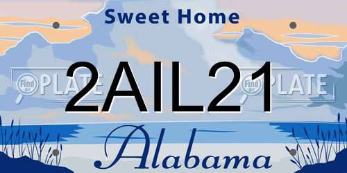 2AIL21 Alabama License Plate