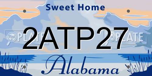 2ATP27 Alabama License Plate