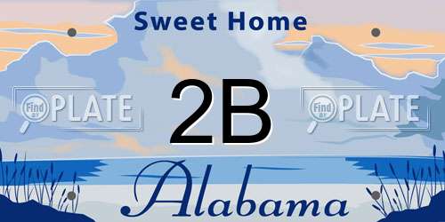 2B Alabama License Plate
