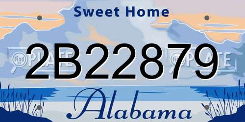 2B22879 Alabama License Plate