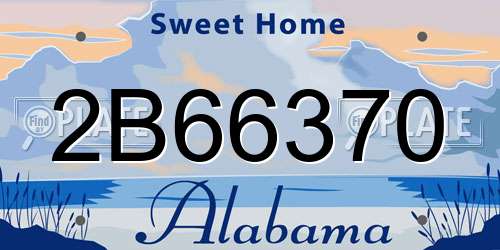 2B66370 Alabama License Plate