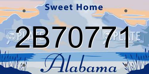 2B70771 Alabama License Plate