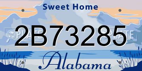 2B73285 Alabama License Plate