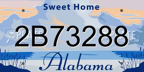 2B73288 Alabama License Plate