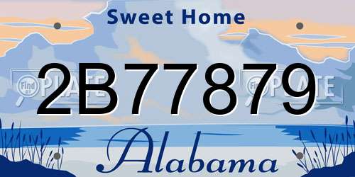 2B77879 Alabama License Plate