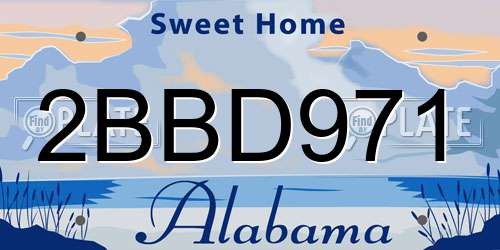 2BBD971 Alabama License Plate