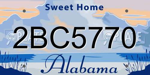 2BC5770 Alabama License Plate