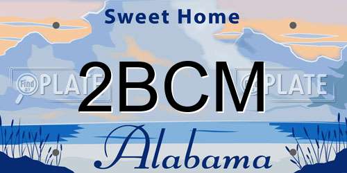 2BCM Alabama License Plate