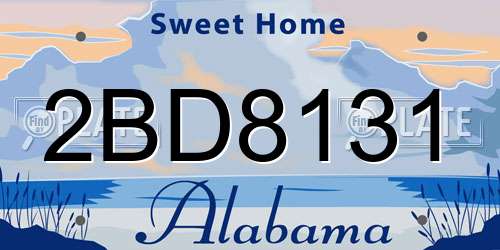 2BD8131 Alabama License Plate