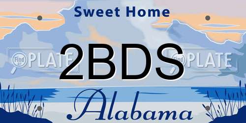 2BDS Alabama License Plate