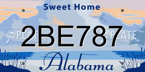 2BE787 Alabama License Plate