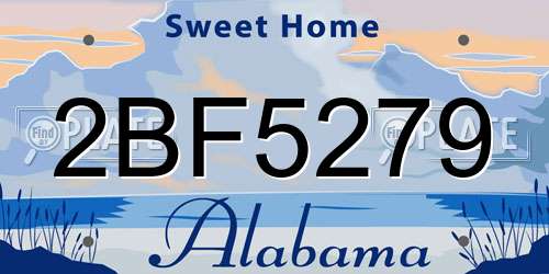 2BF5279 Alabama License Plate