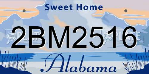 2BM2516 Alabama License Plate