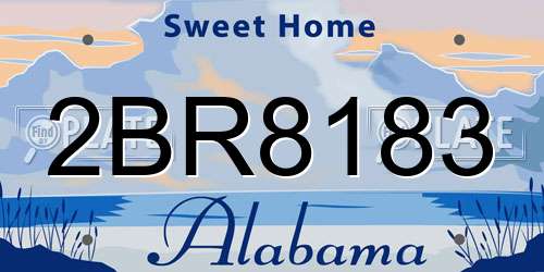 2BR8183 Alabama License Plate