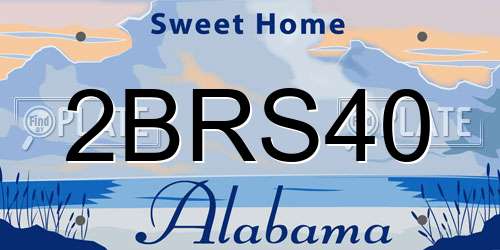 2BRS40 Alabama License Plate