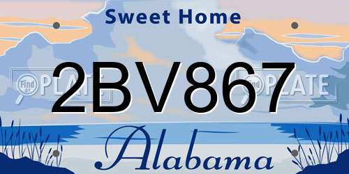 2BV867 Alabama License Plate