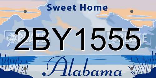 2BY1555 Alabama License Plate
