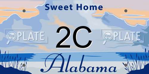 2C Alabama License Plate