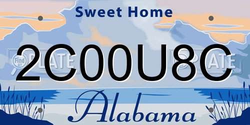 2C00U8C Alabama License Plate