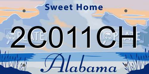 2C011CH Alabama License Plate