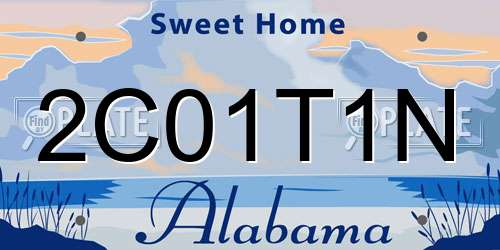 2C01T1N Alabama License Plate