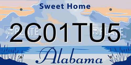 2C01TU5 Alabama License Plate