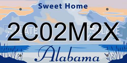 2C02M2X Alabama License Plate