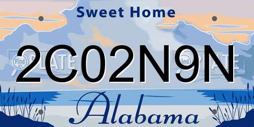 2C02N9N Alabama License Plate