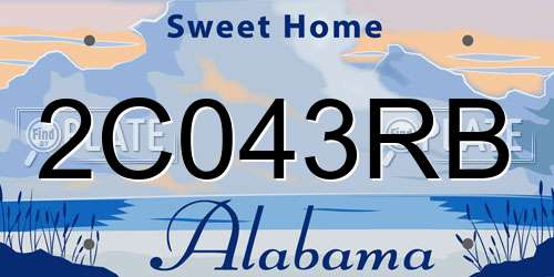 2C043RB Alabama License Plate
