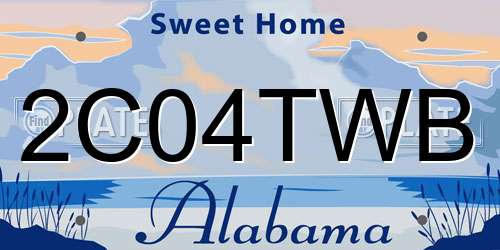 2C04TWB Alabama License Plate