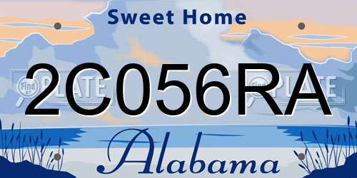 2C056RA Alabama License Plate