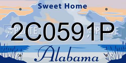 2C0591P Alabama License Plate