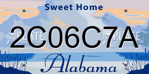 2C06C7A Alabama License Plate