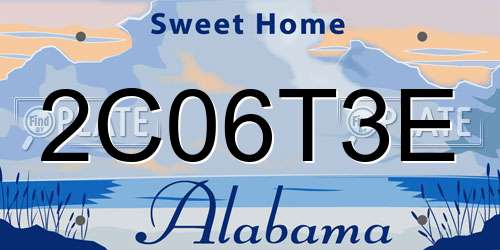 2C06T3E Alabama License Plate
