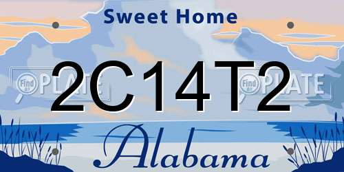 2C14T2 Alabama License Plate