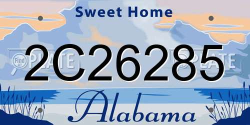 2C26285 Alabama License Plate