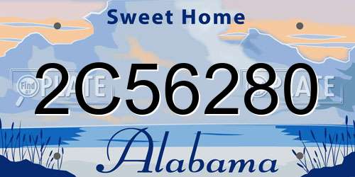 2C56280 Alabama License Plate