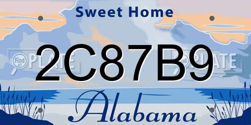 2C87B9 Alabama License Plate