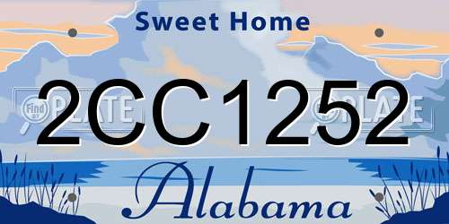2CC1252 Alabama License Plate