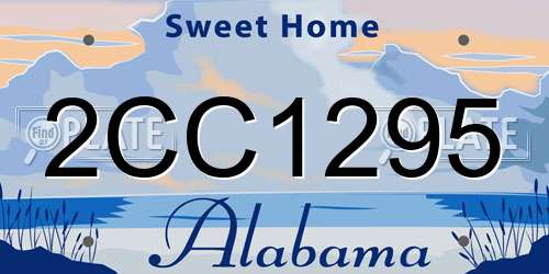 2CC1295 Alabama License Plate