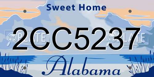 2CC5237 Alabama License Plate